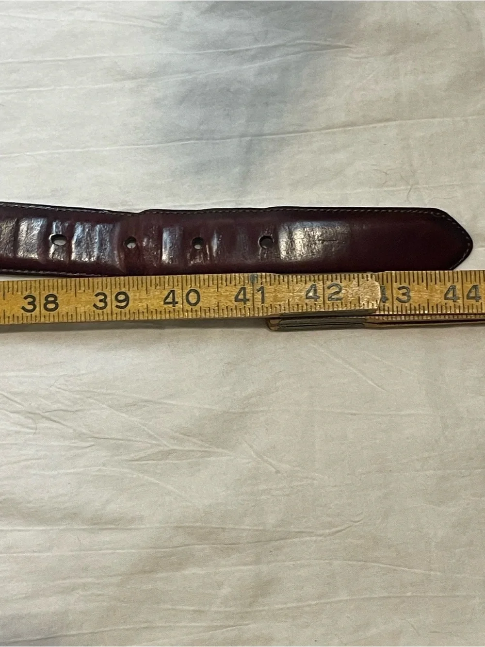 Vintage Coach Burgundy Leather Belt Brass Buckle USA Made Size 34 Unisex